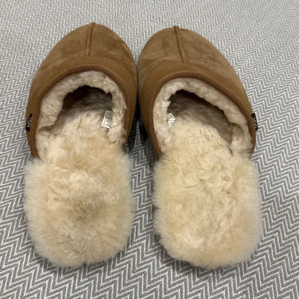 UGG Tan Shearling Lined Slippers Size 12
